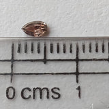 4x2.5mm Pink Champagne Pear Cut Diamond, Rare Sparkling Clear Pink Pear Shaped Faceted Loose Diamond for Jewelry - PPKJ202