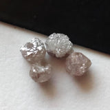 4 Pcs, 4.5-5mm Natural Raw Rough Pink Diamond, Raw Uncut Pink Loose Diamond For Ring / Earring, Easy To Set - PDD957