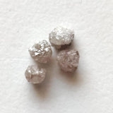 4 Pcs, 4.5-5mm Natural Raw Rough Pink Diamond, Raw Uncut Pink Loose Diamond For Ring / Earring, Easy To Set - PDD957