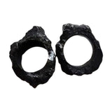 8-8.5mm Raw Black Diamond Bead, Huge Hole Bead Rough Uncut Loose Black Drilled Diamond for Pendant / Necklace - PPKJ206Z