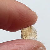 7.6x6.5mm Brown Diamond Slice, 1 Pc Loose Brown Faceted Diamond Polki Slice for Jewelry - PPKJ215