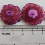 Pink Solar Quartz, Stalactite Slice, Natural Solar Quartz Slices For Ring, 5 Pieces, 20-22mm Each - KS40