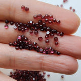 2.5mm Garnet Cut Stones, Faceted Pink Garnet Loose Gemstone, Garnet Rose Cut Gem