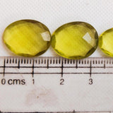 15-17mm Lemon Quartz Rose Cut Cabochons, 4 Pieces Yellow Lemon Quartz Rose Cut Faceted Gemstones For Jewelry - NNP509Z