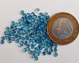 3mm Swiss Blue Topaz Round Cut Stones, Loose Original Natural Swiss Blue Solitaire Shape Topaz For Jewelry (1 Ct To 5 Ct) - KS53Z