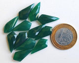 22mm Green Onyx Shield Shape, 5 Pcs Loose Green Onyx Fancy Shield Both Side Faceted Gemstones - ASG32Z