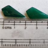 22mm Green Onyx Shield Shape, 5 Pcs Loose Green Onyx Fancy Shield Both Side Faceted Gemstones - ASG32Z