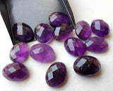 Amethyst Cabochon Lot, Loose Oval Checker Cut Amethyst Flat Back For Jewelry, 18-20mm Approx., 1 Piece - GODP557Z
