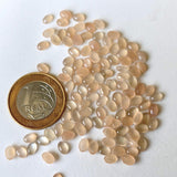 4x6mm Peach Moonstone Plain Oval Cabochon, Oval Plain Calibrated Flat Back Peach Moonstone For Jewelry (10 Pcs To 20 Pcs) - BGPA477Z