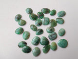 12-13mm Emerald Rose Cut Cabochons, Natural Emerald Free Form Shape