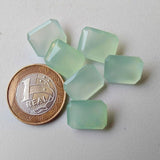 6 Pcs Blue Chalcedony Emerald Cut, Rectangle Loose Blue Chalcedony Gemstones, 12x15mm - GS3145Z