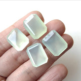 6 Pcs Blue Chalcedony Emerald Cut, Rectangle Loose Blue Chalcedony Gemstones, 12x15mm - GS3145Z