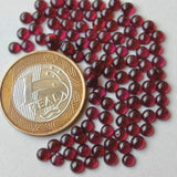 3mm Garnet Cabochons Tiny Calibrated Garnet Plain Smooth Round Loose Natural