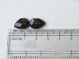 8x12mm Black Onyx Rose Cut Pear Cabochon, Black Onyx Flat Back Gems