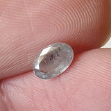 Salt And Pepper Diamond, CONFLICT FREE 6x4mm, 0.45 Ct Oval Shaped Brilliant Cut Faceted Clear Black Diamond For Jewelry - PDD976