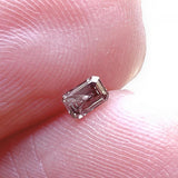 3.2x2.1mm Pink Diamond, Faceted Loose Rare 0.08 Cts Pink Emerald Cut Diamond for Ring - PPKJ218