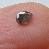 Salt And Pepper Pear Cut Diamond, CONFLICT FREE 4x3mm 0.17 Ct Natural Pear Shape Loose Diamond For Engagement Ring - PDD978