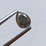 Salt And Pepper Pear Cut Diamond, CONFLICT FREE 4x3mm 0.17 Ct Natural Pear Shape Loose Diamond For Engagement Ring - PDD978