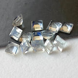 2.9-3mm Rainbow Moonstone Princess Cut Square Gems, Moonstone Square Gemstones For Jewelry, 6 Pieces - PSG403