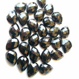 13x17mm Black Onyx Cabochon, Black Onyx RoseCut Gemstones, Onyx Flat Cabochons