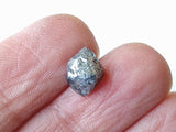 9x7mm Grey Diamond Octahedron, 1 Pc Natural Rough Raw Uncut Smooth Loose Diamond Crystal - PPKJ219
