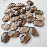 14-16mm Smoky Quartz Cabochons, Loose Smoky Quartz Fancy Shape Rose Cut Flat Back Gems For Jewelry (5 Pcs To 10 Pcs) - BGP864Z