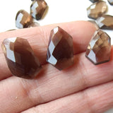 14-16mm Smoky Quartz Cabochons, Loose Smoky Quartz Fancy Shape Rose Cut Flat Back Gems For Jewelry (5 Pcs To 10 Pcs) - BGP864Z