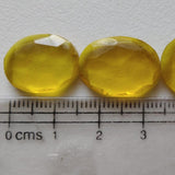 11x14mm-15x20mm Lemon Quartz Colored Hydro Rosecut, Hydro Quartz Rose Cut