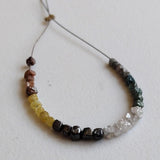 2-2.5mm, 2 Inches Multicolor Raw Diamond Cubes, Conflict Free Rough Multi Cube Diamond Beads For Jewelry - PPKJ207