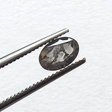 Salt And Pepper Diamond, CONFLICT FREE 6x4mm, 0.43 Ct Oval Shaped Brilliant Cut Faceted Clear Black Diamond For Jewelry - PDD972