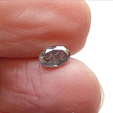 Salt And Pepper Diamond, CONFLICT FREE 6x4mm, 0.43 Ct Oval Shaped Brilliant Cut Faceted Clear Black Diamond For Jewelry - PDD972