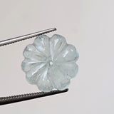 12mm Aquamarine Melon Beads, 1 Pc Huge Carved Melon Beads Natural Aquamarine