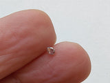 3.2x2.5mm Pink Pear Diamond, Clear Pink Pear Shaped Faceted Rose Cut Loose Double Cut Diamond for Ring - PPKJ222