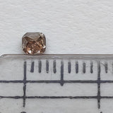 2.8x3.1mm Champagne Pink Cushion Cut Diamond, 0.20 Cts Loose Square Cushion Rose Cut Diamond For Ring - PPKJ212
