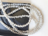 3.5-4mm Natural White Grey Raw Diamond Beads, Rough White Grey Diamond Rondelle Beads for Jewelry (2 IN To 8 IN) - PPKJ213