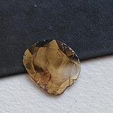 7.6x6.5mm Brown Diamond Slice, 1 Pc Loose Brown Faceted Diamond Polki Slice for Jewelry - PPKJ215