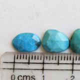9-13mm Arizona Turquoise Rose Cut Thin Cabochons, Natural Arizona Turquoise Flat Back Cabochons For Jewelry (5 Pc To 10 Pcs) - PUSDG30Z