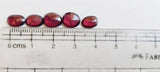7-8.5mm Garnet Rose Cut Cabochons, Natural Mozambique Garnet Rose Cut Flat Back