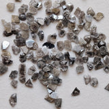 3-5mm Salt And Pepper Rough Diamond Chips, Loose Raw Uncut Diamond Chips / Slices For Jewelry (1Ct To 5Ct) - PDD982