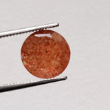 9mm Sunstone Round Solitaire Cut, Loose Sunstone Faceted Solitaire Cut Gemstones - PSG408