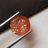 9mm Sunstone Round Solitaire Cut, Loose Sunstone Faceted Solitaire Cut Gemstones - PSG408
