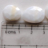 15-18mm White Opal Cabochon, Beautiful Opal Rose Cut Flat Back Cabs, 5 Pieces White Faceted Gems For Jewelry - PSG409