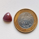 10mm Ruby Faceted Triangle Cabochon, Loose Ruby Trillion Flat Back Cabochons Stone For Jewelry - PPH57