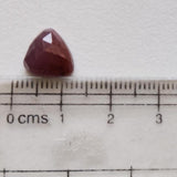 10mm Ruby Faceted Triangle Cabochon, Loose Ruby Trillion Flat Back Cabochons Stone For Jewelry - PPH57