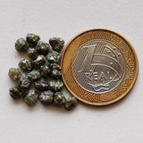 Green Raw Diamond, Loose Raw Uncut Green Diamond Perfect for Bezel Setting, 4-4.5mm 5 Pieces - PPKJ223