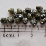 Green Raw Diamond, Loose Raw Uncut Green Diamond Perfect for Bezel Setting, 4-4.5mm 5 Pieces - PPKJ223