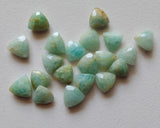 8mm Amazonite Trillion Faceted Gemstones, 6 Pcs Loose Double Side Cut Amazonite Trillion Gemstones For Jewelry - KRS295Z