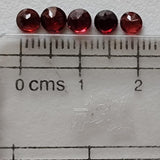 4mm Garnet Round Cut Stone, Natural Faceted Garnet Stone, Loose Garnet Soliatire