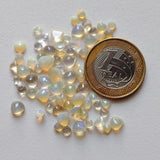 3-4mm Ethiopian Opal Heart Shape Cut Stones, 5 Pieces Natural Fire Ethiopian Opal Faceted Heart Cut Stone For Jewelry  - PUSNT14Z