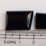 17-20mm Black Onyx RoseCut Cabochon, Faceted Fancy Cut Flat Black Onyx Gemstones For Jewelry, 5 Pieces- GODP277Z